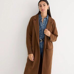 NEW W/ TAGS J. Crew Ella open-front long sweater-blazer (Heather Walnut, Large)